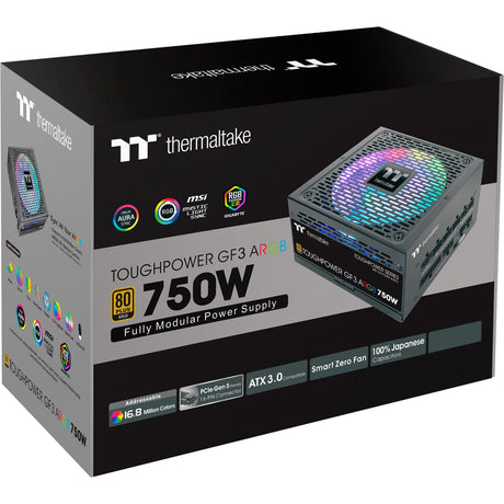 Thermaltake ToughPower GF3 ARGB Gen 5 EU Modulares 750-Watt-Netzteil (Schwarz, 4x PCIe)