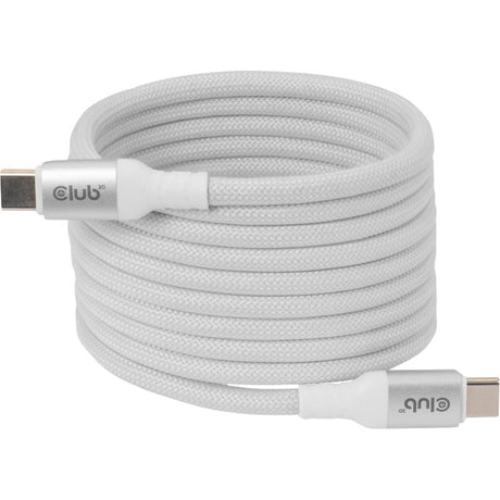 Club 3D USB-C Magnetspule 240 W PD3.1 weißes Kabel, 2 Meter Kabel (weiß)
