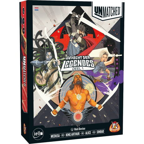 White Goblin Games unübertroffen: Battle of Legends Brettspiel (Niederländisch, 2 – 4 Spieler, 20 Minuten, ab 10 Jahren)