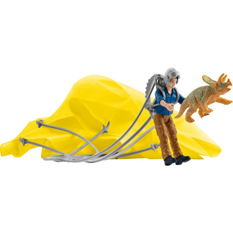Schleich dinosaur - dino parachute rescue squad - children's toys for boys and girls - 4 to 12 years 41471