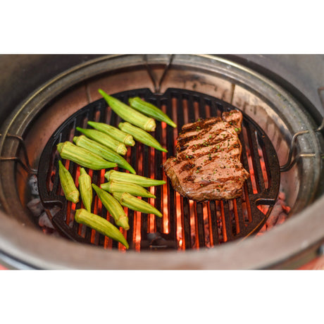 Kamado Joe Anbratenplatte für Classic I, II, III und Joe Jr. Grillrost (schwarz, ø 34cm)