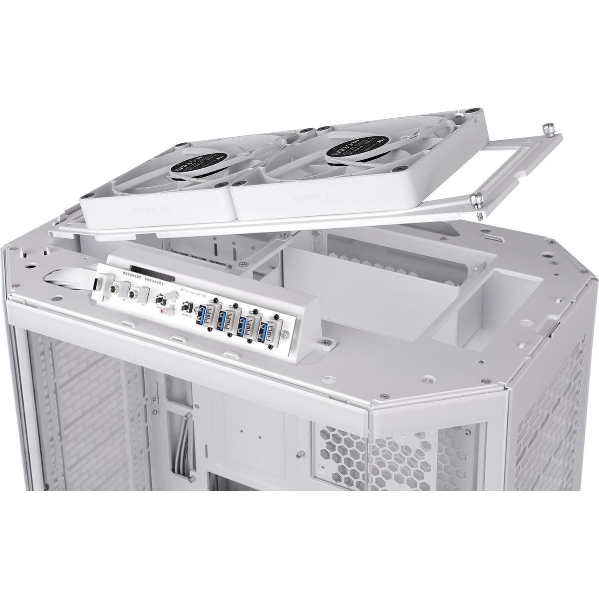 Thermaltake the tower 600 - snow midi tower behuizing (wit | 4x usb-a | 1x usb-c | tempered glass)