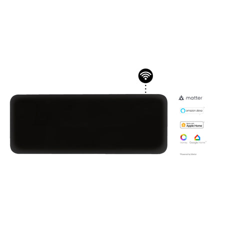 Mill Steel WLAN-Flächenheizung PA1300Wifi4 schwarz, 1300-Watt-Konvektor (schwarz, WLAN 2,4 GHz (WLAN 6), Bluetooth 5.2, ZigBee 3.0 + App)