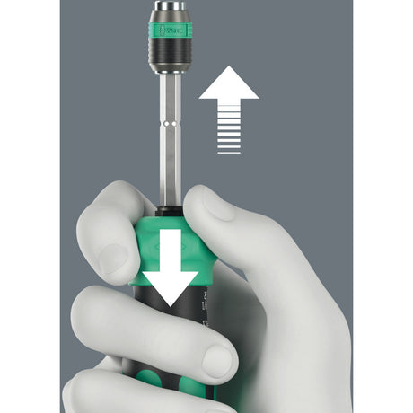 Wera kraftform kompakt 25 ra-r mit Koffer, 6-teiliges Bit-Set (schwarz grün)