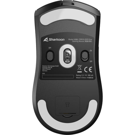Sharkoon Fireglider One Gaming-Maus (schwarz, 400 – 12.000 dpi, 2,4 GHz USB)