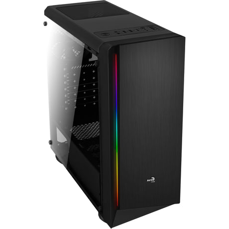Aerocool Rift Midi Tower Gehäuse (schwarz | 3x USB-A | RGB | Fenster)