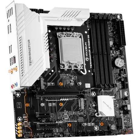 Maxsun ms-terminator b760m d5 wifi socket 1700 moederbord (zwart, raid, 2.5 gb-lan, wlan, bt, sound, µatx)