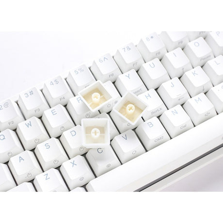 Ducky One 2 Pro Mini weiße klassische mechanische RGB-Gaming-Tastatur (weiß, US-Layout (QWERTY), Cherry MX Brown, 60 %, RGB-LED, Double-Shot-PBT, Quack-Mechanik)