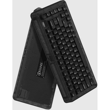 Iqunix ZX75 Dark Side kabellose mechanische Tastatur (Schwarz, US-Layout (QWERTY), Gateron Brown, 75 %, RGB-LEDs, Hot-Swap-fähig, Double-Shot PBT, 2,4 GHz | Bluetooth 5.1 | USB-C)