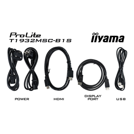 Iiyama Prolite T1932MSC-B2S 19 Touchscreen-Monitor (schwarz, VGA, HDMI, Display-Port, Audio, Touchscreen)