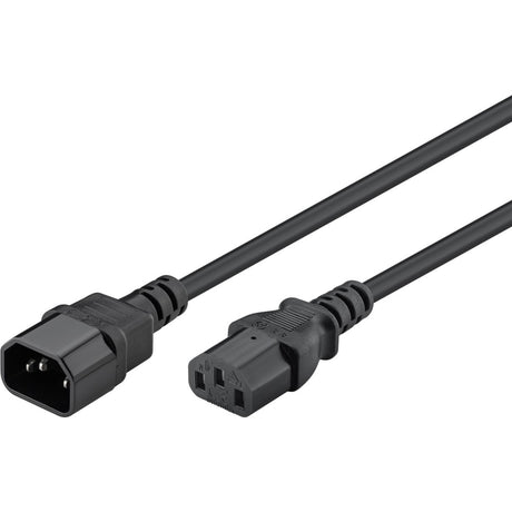 Goobay c14 > c13 Stromkabel Verlängerungskabel (schwarz)
