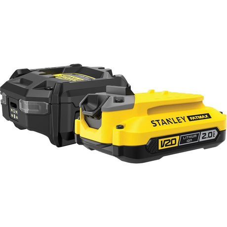 Stanley Fatmax 18V Starterset 1x 2,0Ah Akku + Ladegerät V20 Ladegerät (schwarz gelb)