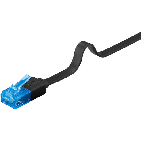 Goobay Cat 6a u UTP Flachkabel (schwarz, 20 Meter)