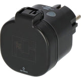 Brennerstuhl Connect Smart Plug WA 3600 XS03 für Outdoor IP44 Steckdosenleiste (schwarz, 2,4 GHz WLAN, Alexa, Google, Matter)