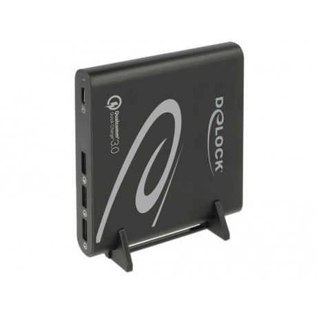 Delock USB Ladegerät 1x USB Typ-C + 3x USB Typ-A (schwarz)