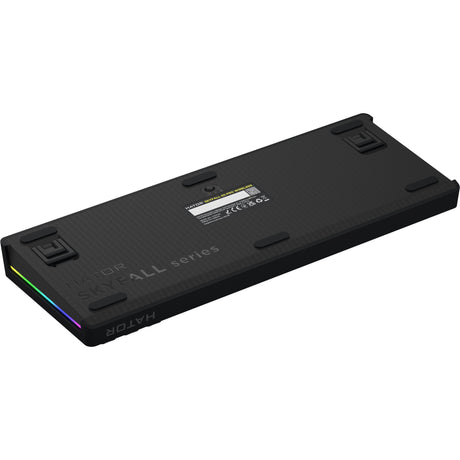 Hator skyfall pro wireless rgb mechanisch gaming toetsenbord (zwart, us lay-out (qwerty), hator aurum vanilla silent, 65%, rgb, double-shot pbt, hot-swap, 2.4ghz | bluetooth | usb-c)