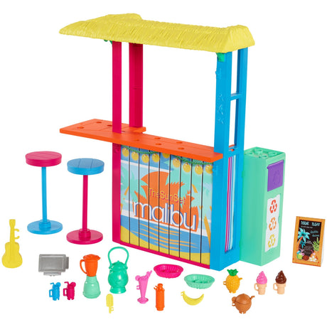 Barbie liebt das Puppenzubehör „Ocean Beach Shack“.
