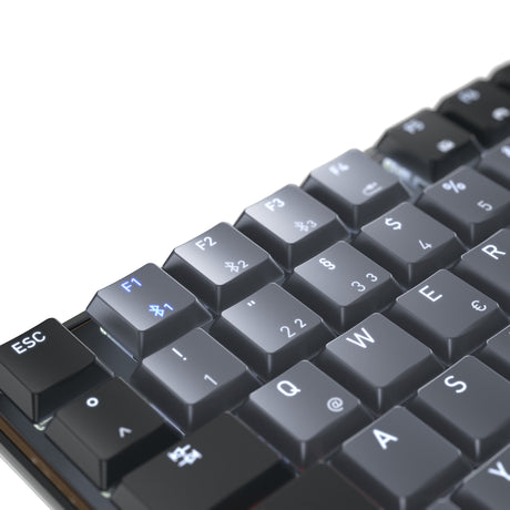 Mechanische Tastatur Cherry KW 550 MX LP (schwarz, US-Layout (QWERTY), MX Low Profile 2.0 Ivory, 96 %, weiße LEDs, PBT-Tastenkappen)