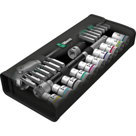Wera 8100 SC 6 Zyklop Speed-Ratschensatz, 1 2-Antriebs-Werkzeugsatz (schwarz grün, 28-teilig)