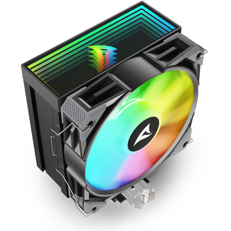 Sharkoon A40 RGB CPU-Kühler (schwarz, 4-Pin-PWM-Lüfteranschluss)