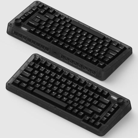 Iqunix ZX75 Dark Side kabellose mechanische Tastatur (Schwarz, US-Layout (QWERTY), Cherry MX Brown, 75 %, RGB-LEDs, Hot-Swap-fähig, Double-Shot PBT, 2,4 GHz | Bluetooth 5.1 | USB-C)