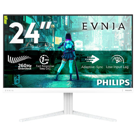 Philips evnia 24m2n3201pl 23.8 monitor (wit, 1x displayport, 1x hdmi, 260 hz (oc))