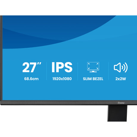 Iiyama prolite x2791hs-b1 27 monitor (zwart (mat), 120 hz, hdmi, displayport, audio)