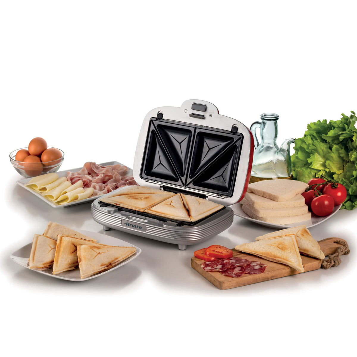 Ariete party time tosti cupcake maker 1972 00 sandwichmaker (rood)