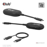 Club 3D Kabelloser USB-C-zu-HDMI-Sender- und Empfängeradapter (Schwarz)