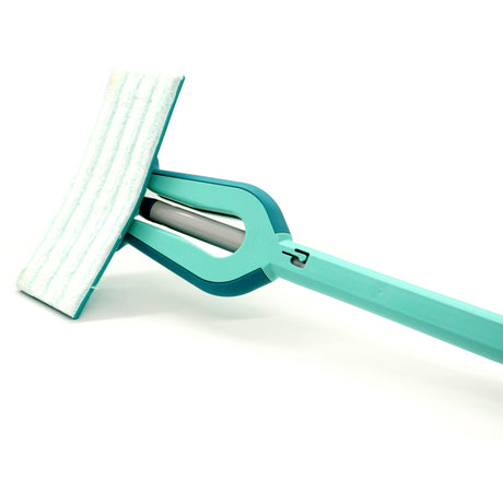 Leifheit Picobello Bodenwischer S Micro Duo mit Stiel – 27 cm Wischbreite – Türkis – Grau
