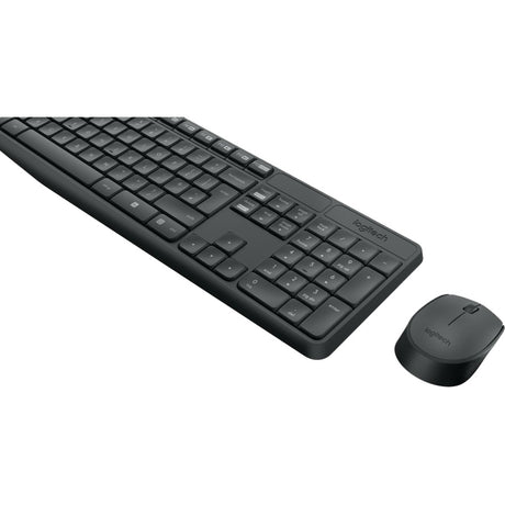 Logitech mk235 Wireless-Desktop-Set (schwarz, US-internationales Layout (QWERTY))