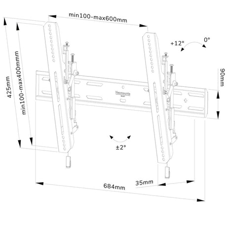 Neomounts von Newstar Select WL35S-850BL16 TV-Wandstonde