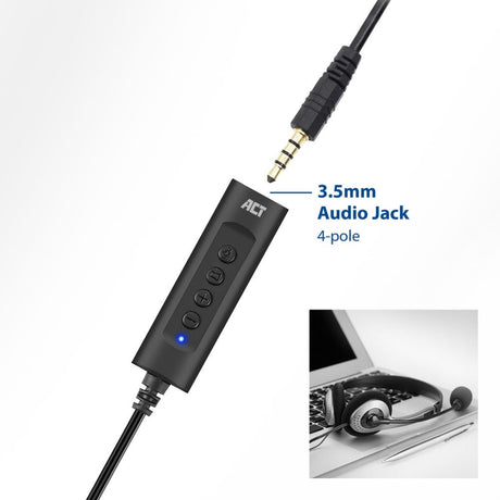 Act-Konnektivität USB-A externe Soundkarte (schwarz)