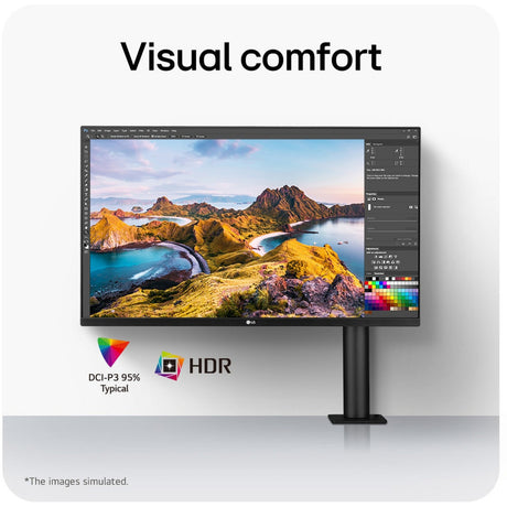LG Ergo IPS-Monitor mit USB Typ-C 31,5 4K UHD (schwarz, 2x HDMI, 1x Display Port)