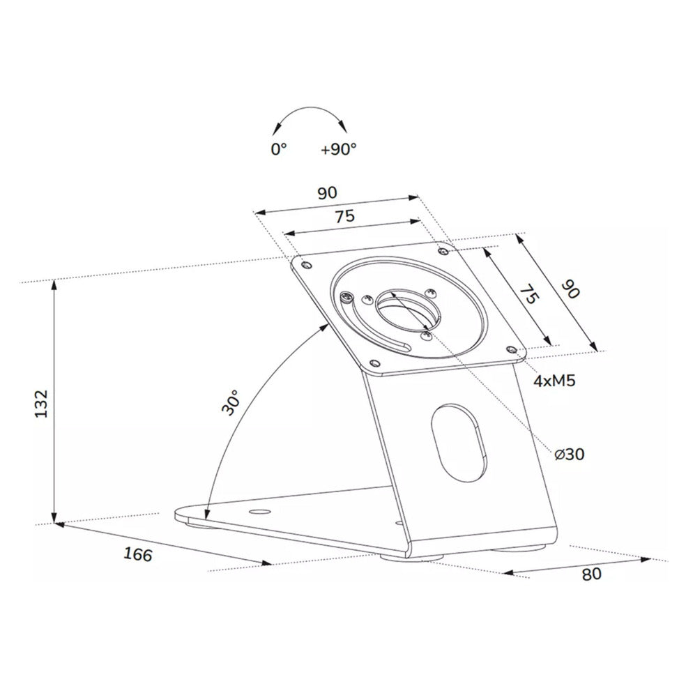 Neomounts ds15-629bl1 tablet standaard bureau en wand (zwart)