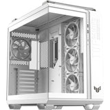 Asus TUF Gaming GT502 Horizon ArGB Midi-Tower-Gehäuse (weiß | 3x USB-A | 1x USB-C | gehärtetes Glas)