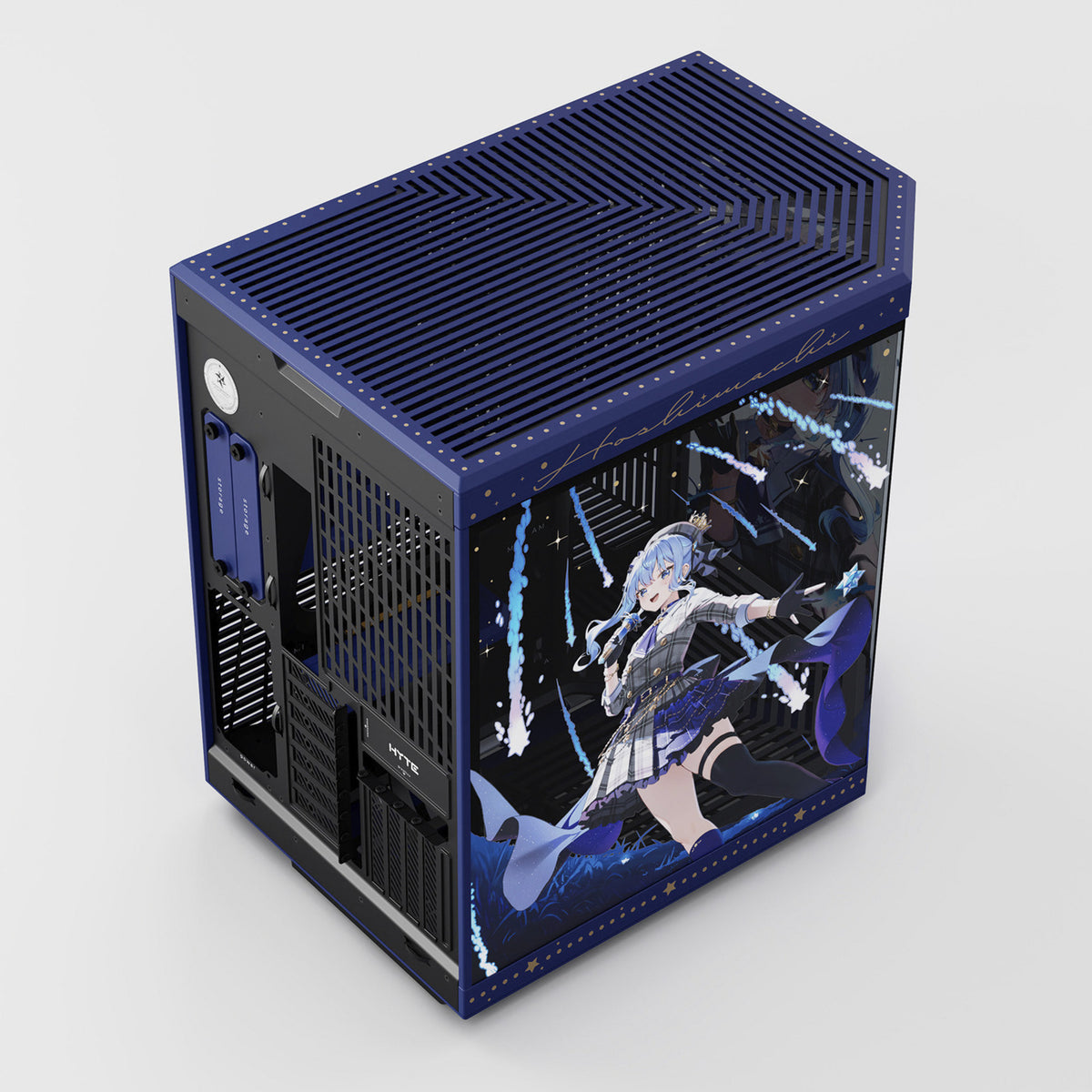 Hyte hoshimachi suisei y70 Midi-Tower-Gehäuse (blau | 2x USB-A | 1x USB-C | gehärtetes Glas)
