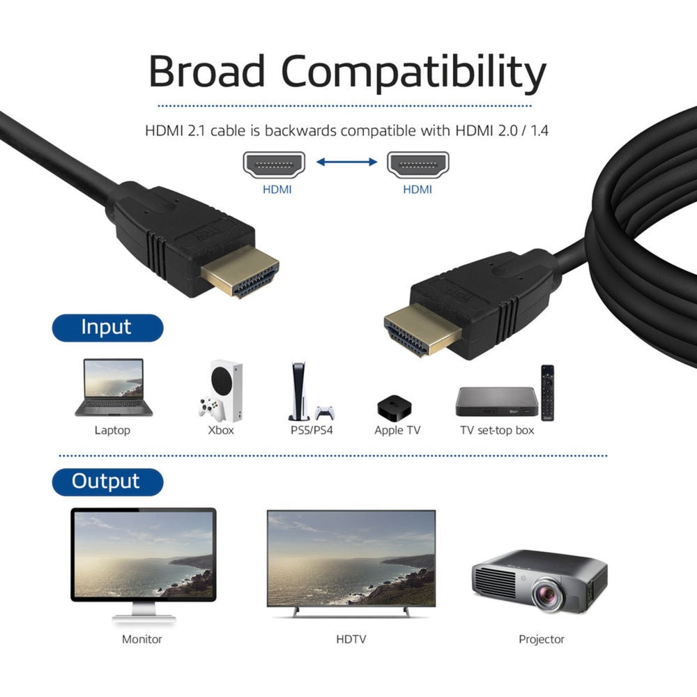 ACT-Konnektivität 3 Meter HDMI 8K Ultrahoch-Hochgeschwindigkeits-Kabel v2.1 HDMI-A