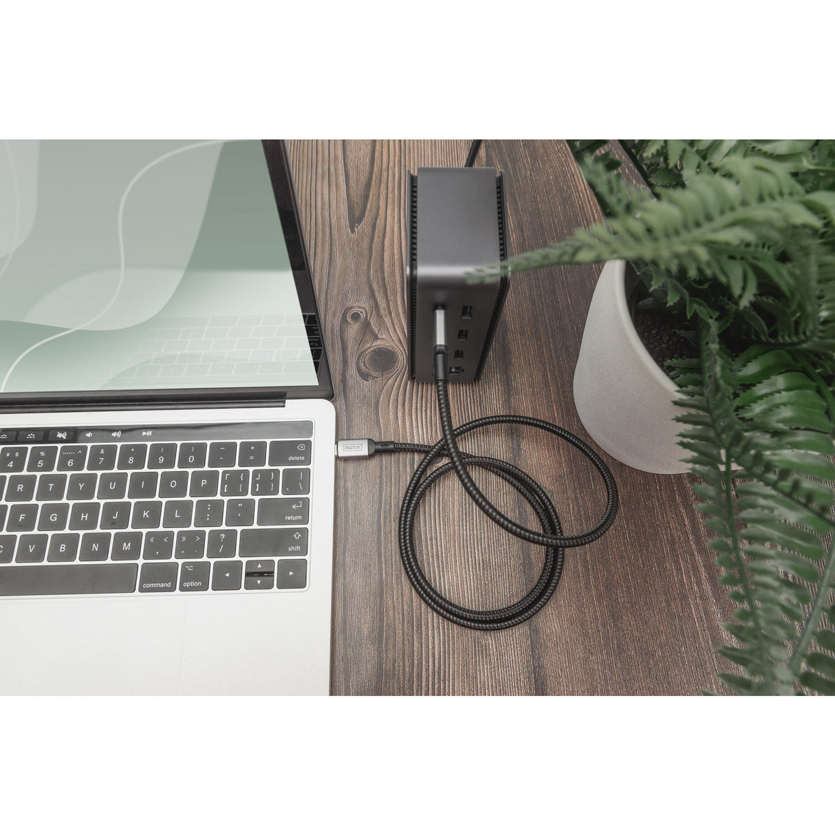 Digitus USB-C 4 gen2 USB-C Verbindungskabel (schwarz grau, 3 Meter)