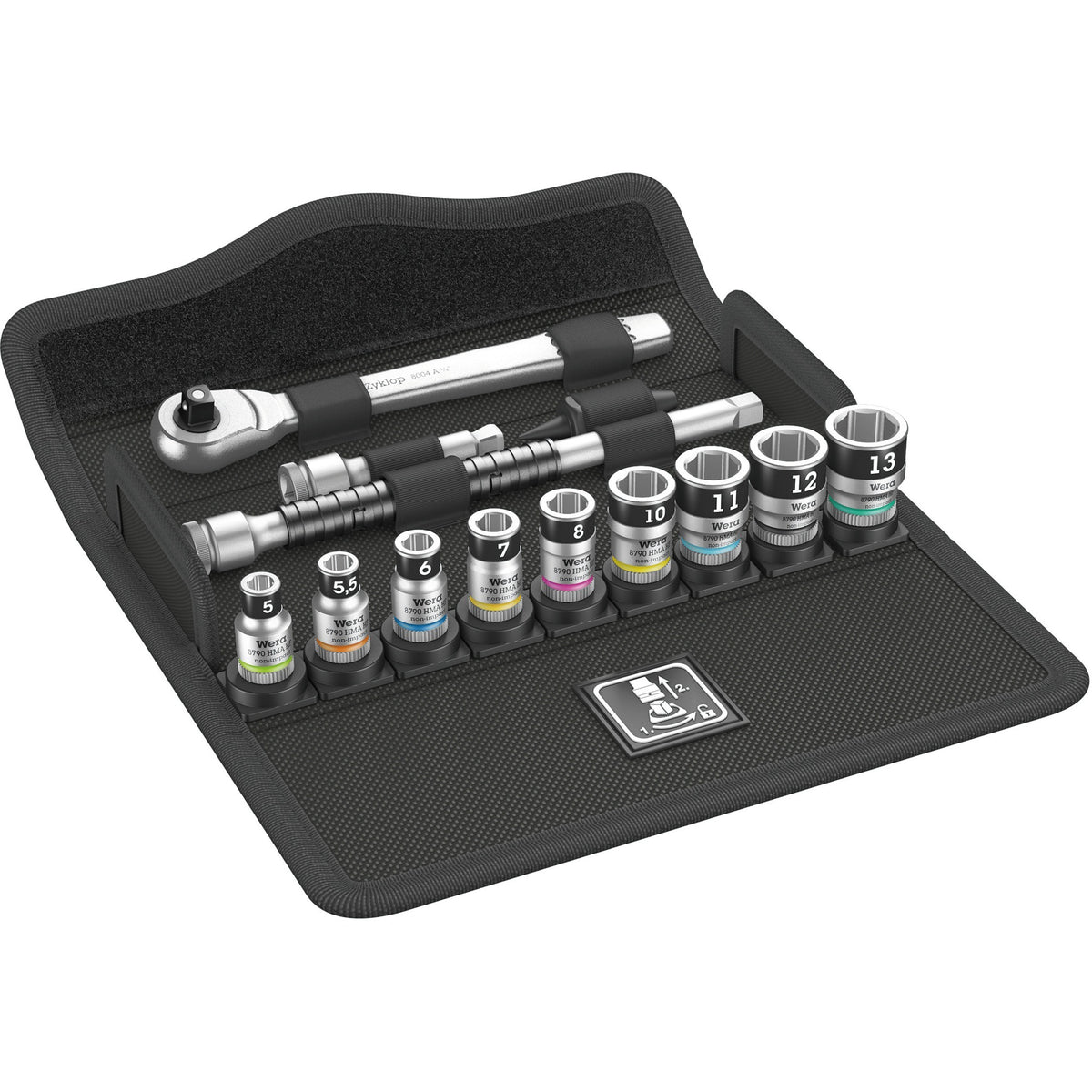 Wera Metall-Knarrensatz 8100SA 12HF 1 4 Werkzeugset (28-teilig)