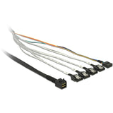 Delock Cable Mini SAS HD SFF-8643> 4 x SATA 7 PIN, 0,5 m