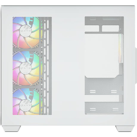 Xyz PC Gear Tesseract x Midi-Tower-Gehäuse (weiß | 2x USB-A | 1x USB-C | gehärtetes Glas)