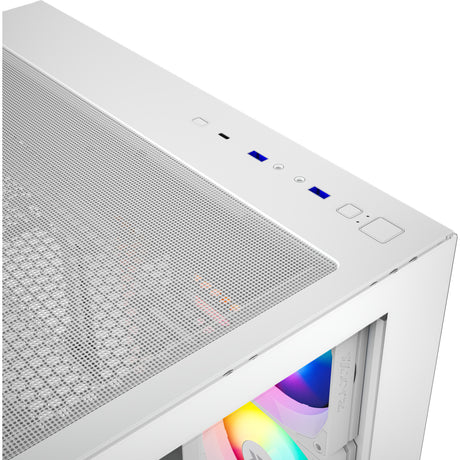 Xyz PC Gear Tesseract x Midi-Tower-Gehäuse (weiß | 2x USB-A | 1x USB-C | gehärtetes Glas)