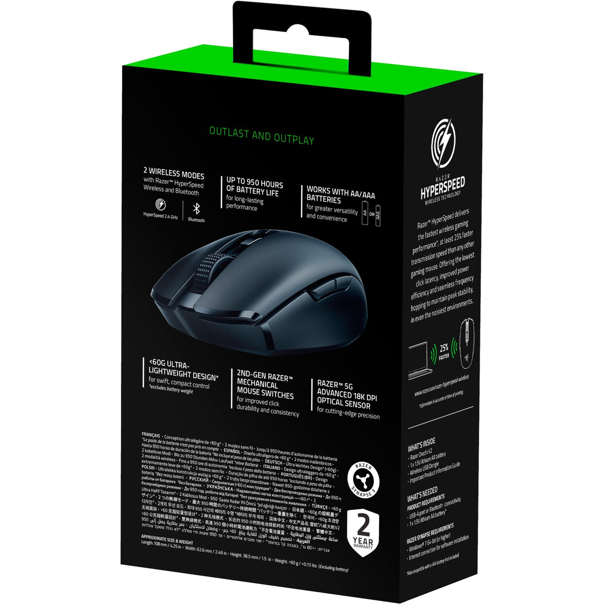 Razer Orochi V2 Mobile Wireless Gaming Maus