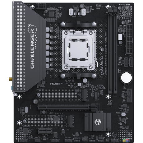 Maxsun ms-challenger b850m plus wifi socket am5 moederbord (zwart, raid, gb-lan, wlan, bt, sound, µatx)