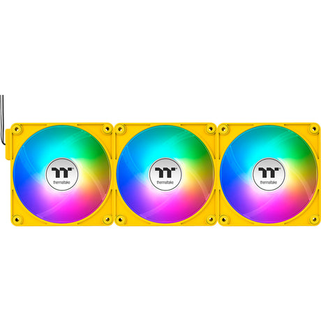Thermaltake CT120 EX ArGB Sync PC-Lüfter Bumblebee (3-Lüfter-Pack) Gehäuselüfter (gelb, 3 Stück, 120 x 120 x 25 mm, PWM)