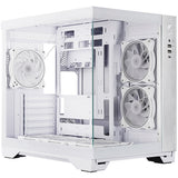 Chieftec Visio Midi Tower Gehäuse (weiß | 2x USB-A | 1x USB-C | RGB | gehärtetes Glas)