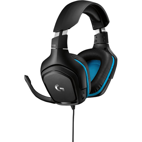 Logitech G432 7.1 Surround Sound Kabelgebundenes Over-Ear-Gaming-Headset (Schwarz Blau, PC, Playstation 4, Playstation 5, Xbox One, Xbox Series X|S, Nintendo Switch)
