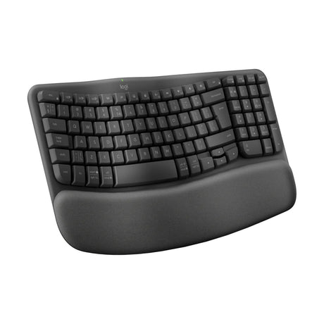 Logitech wave keys for business toetsenbord (zwart, us-international lay-out (qwerty), plunger, 100%)