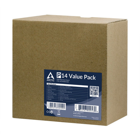 Arctic P14 Value Pack Gehäuselüfter (schwarz, 5 Stück, 140 x 140 x 27 mm)